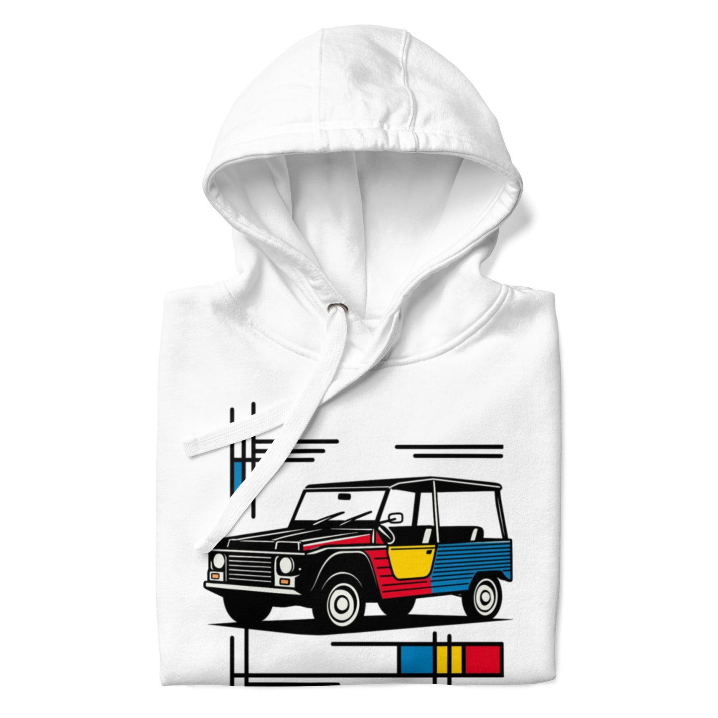Premium Mondriaan Hoodie – Citroën Méhari Edition