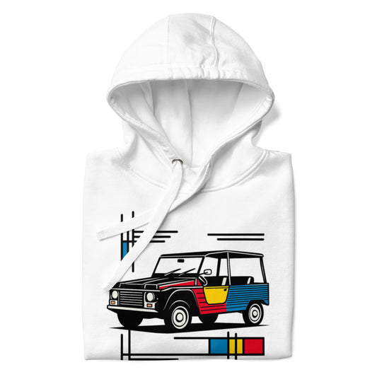 Sweat à capuche Premium Mondrian – Édition Citroën Méhari