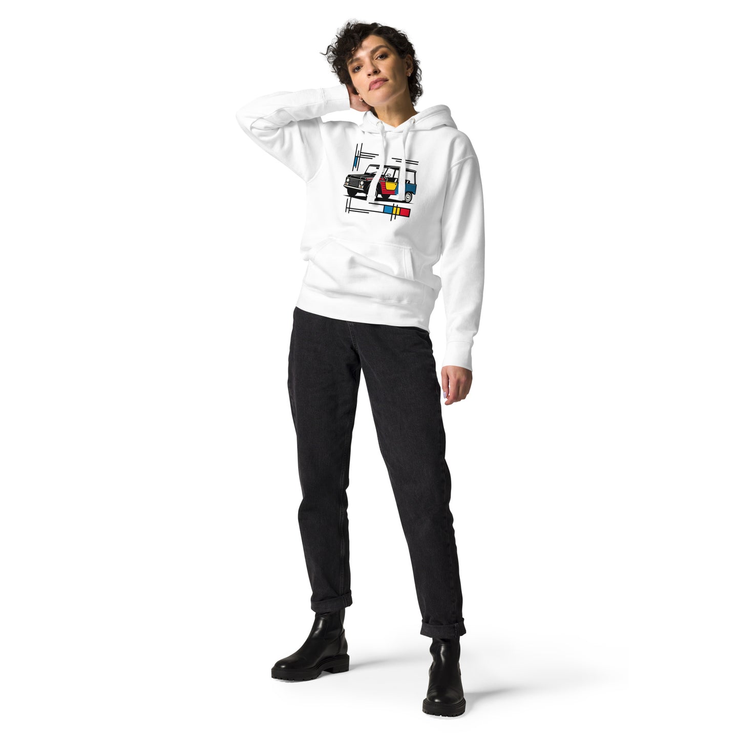 Premium Mondriaan Hoodie – Citroën Méhari Edition