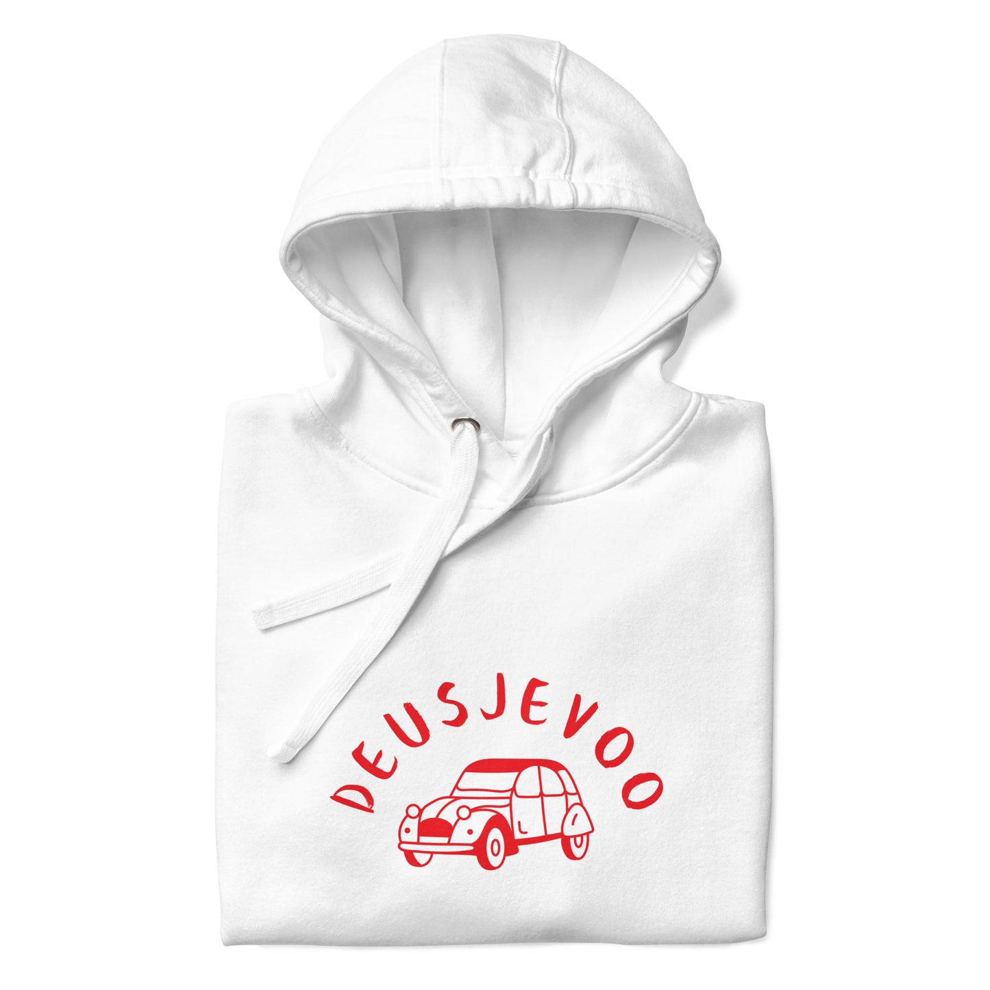Deusjevoo unisex hoodie available in Black, Navy, Grey or White