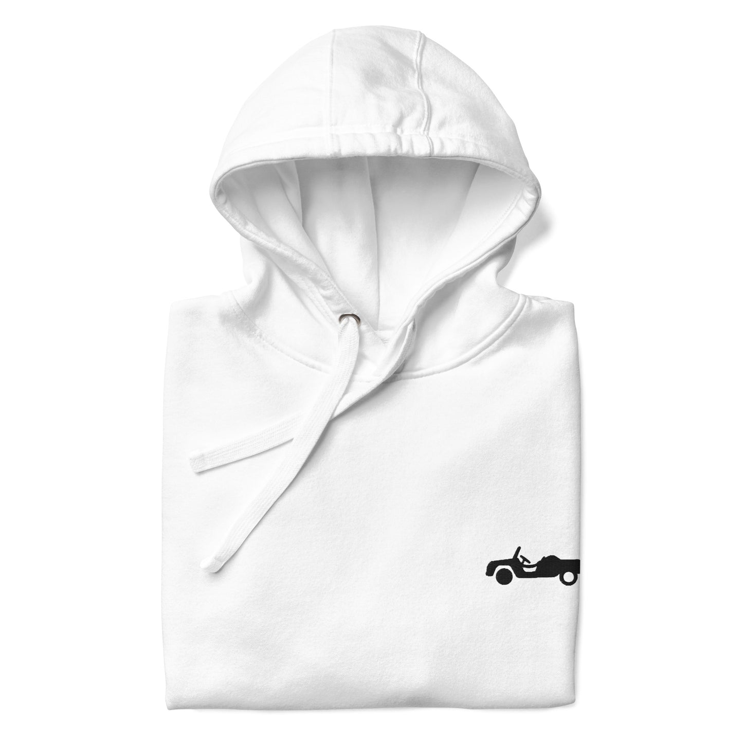 Premium uniseks hoodie Citroën Méhari geborduurd - Grijs of Wit