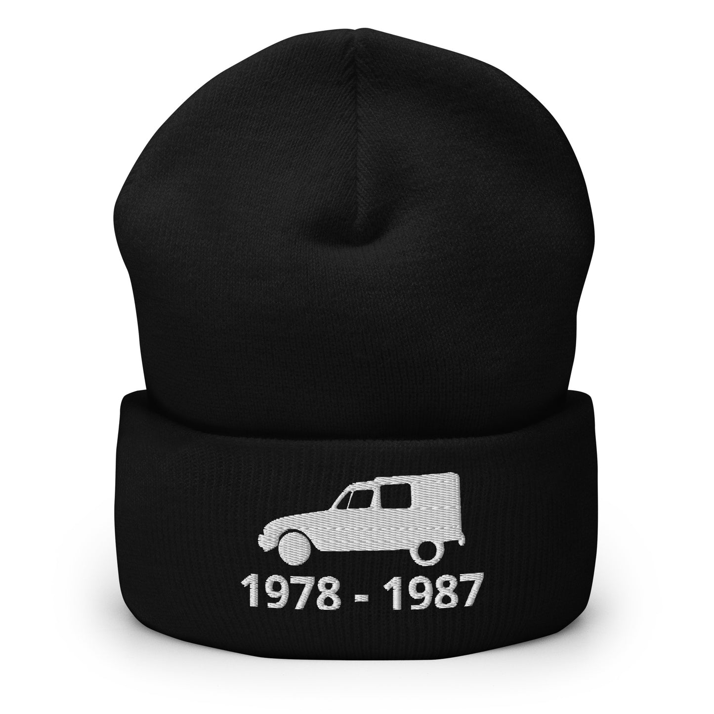 Productieperiode 1978-1987 Citroën Acadiane Beanie met omgeslagen rand verkrijgbaar in Zwart, Antraciet en Grijs