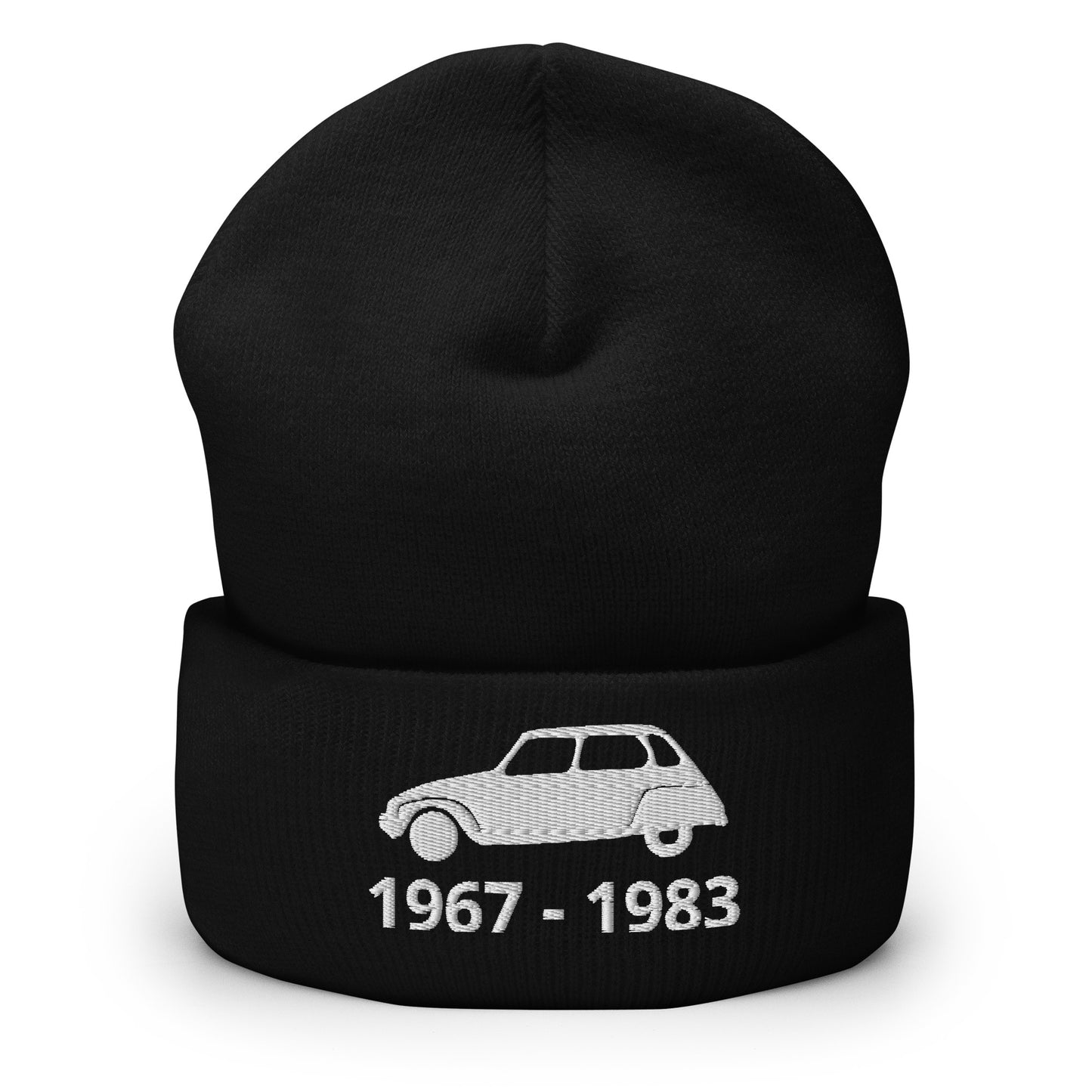 Production period 1967-1983 Citroën Dyane Beanie with folded brim available in Black, Anthracite and Grey