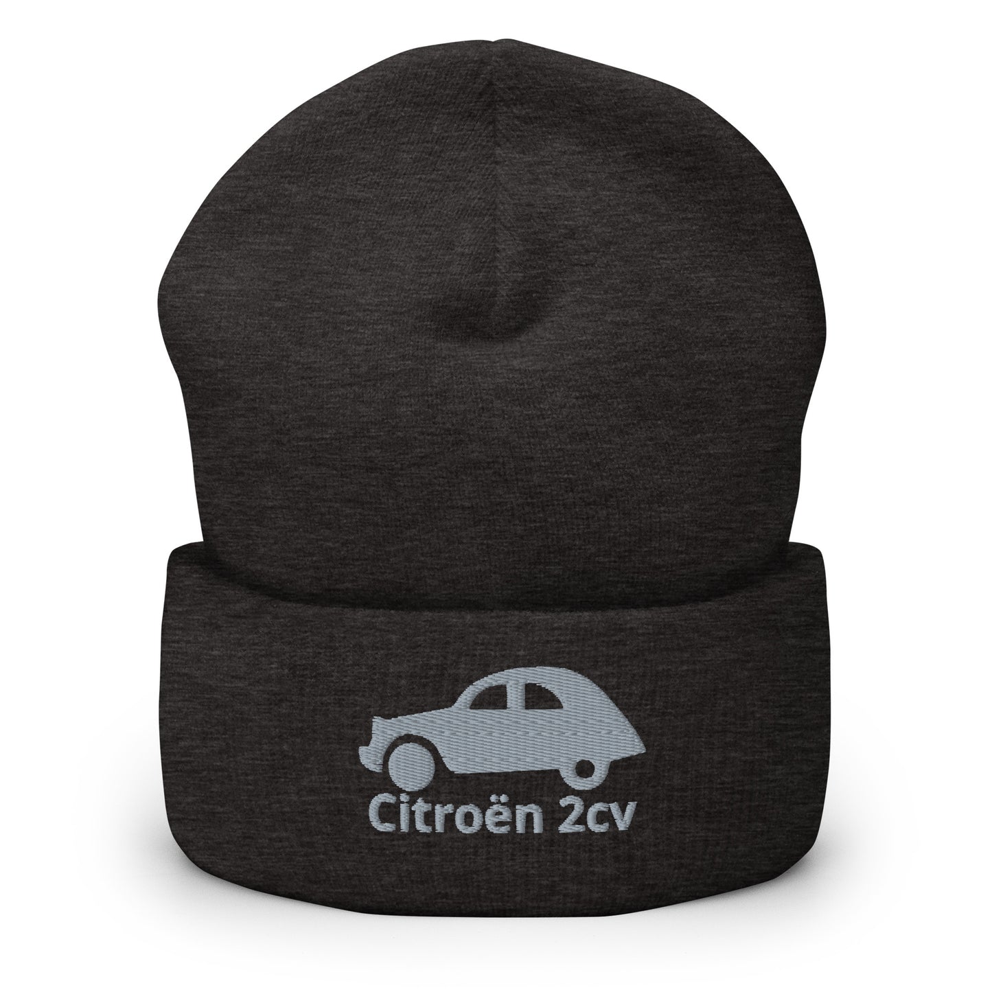 Citroën 2CV Beanie embroidered with folded edge available in Black, Navy, Anthracite, Red or White