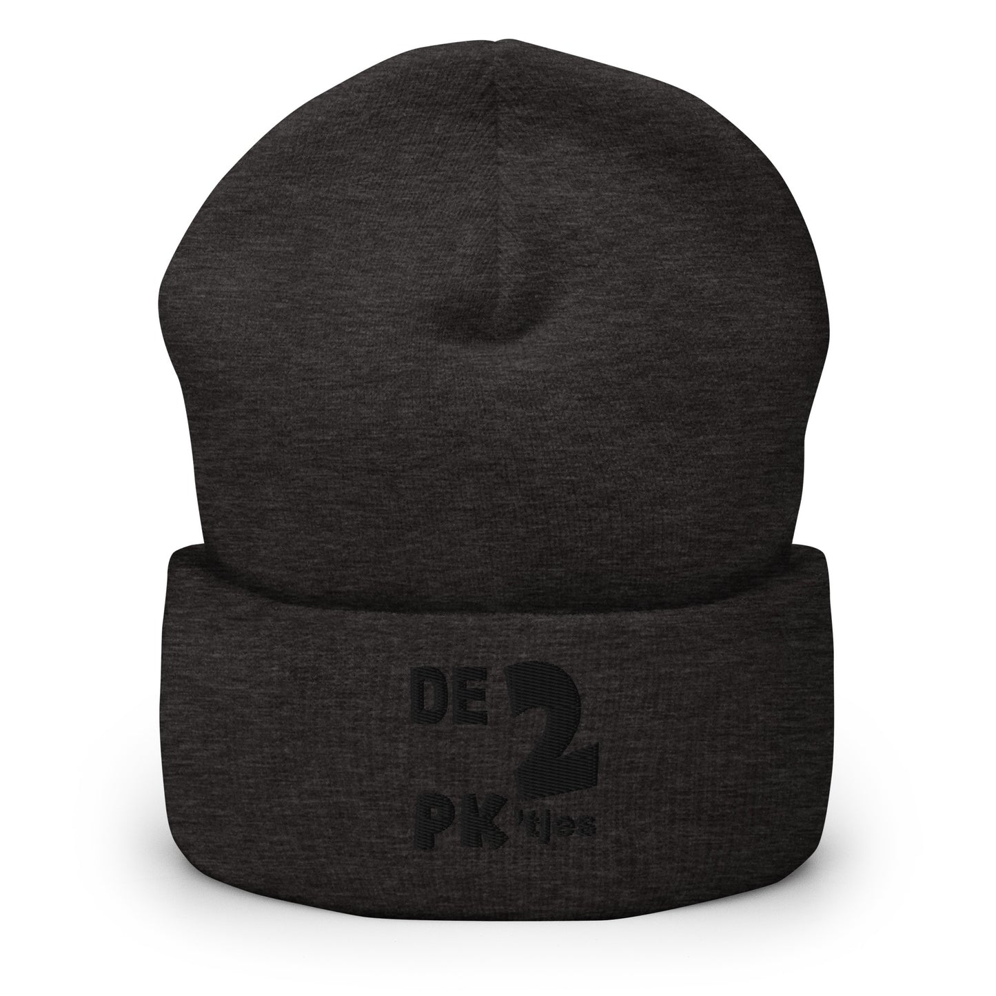 The2Pk'tjes embroidered Beanie with folded edge available in Anthracite, Grey or White