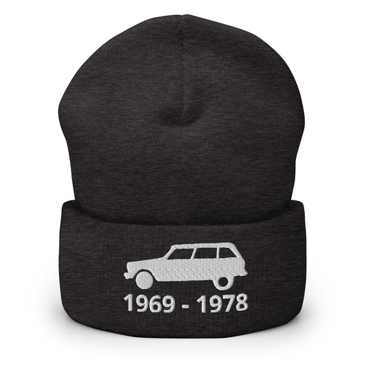 Productieperiode 1969-1978 Citroën Ami8 Beanie met omgeslagen rand verkrijgbaar in Zwart, Antraciet en Grijs