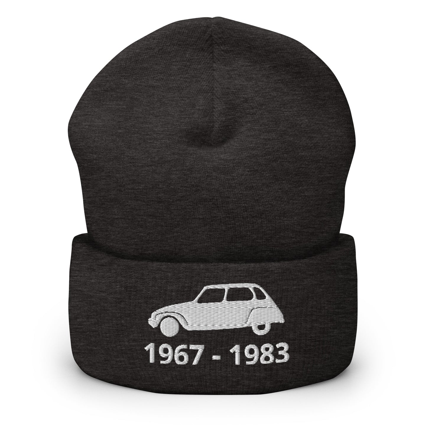 Production period 1967-1983 Citroën Dyane Beanie with folded brim available in Black, Anthracite and Grey