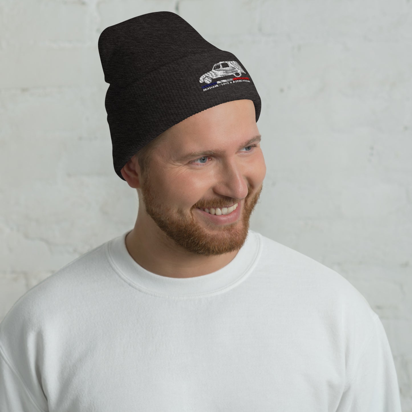 Beanie "Acadiane – Love & Addiction" | Retro Citroën style for cold days