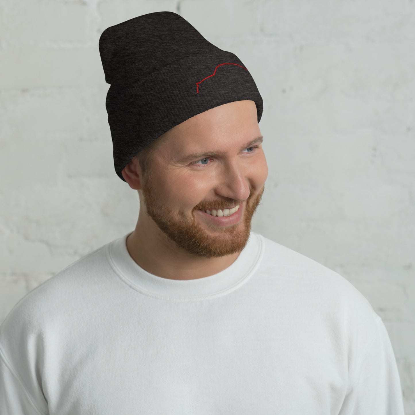 Silhouette Collectie – Citroën 2CV Lijnkunst Beanie | Minimalistisch & Tijdloos