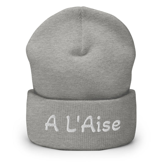 A L'Aise Beanie embroidered with turned edge available in Black, Navy, Anthracite, Blue, Red, Green or Gray