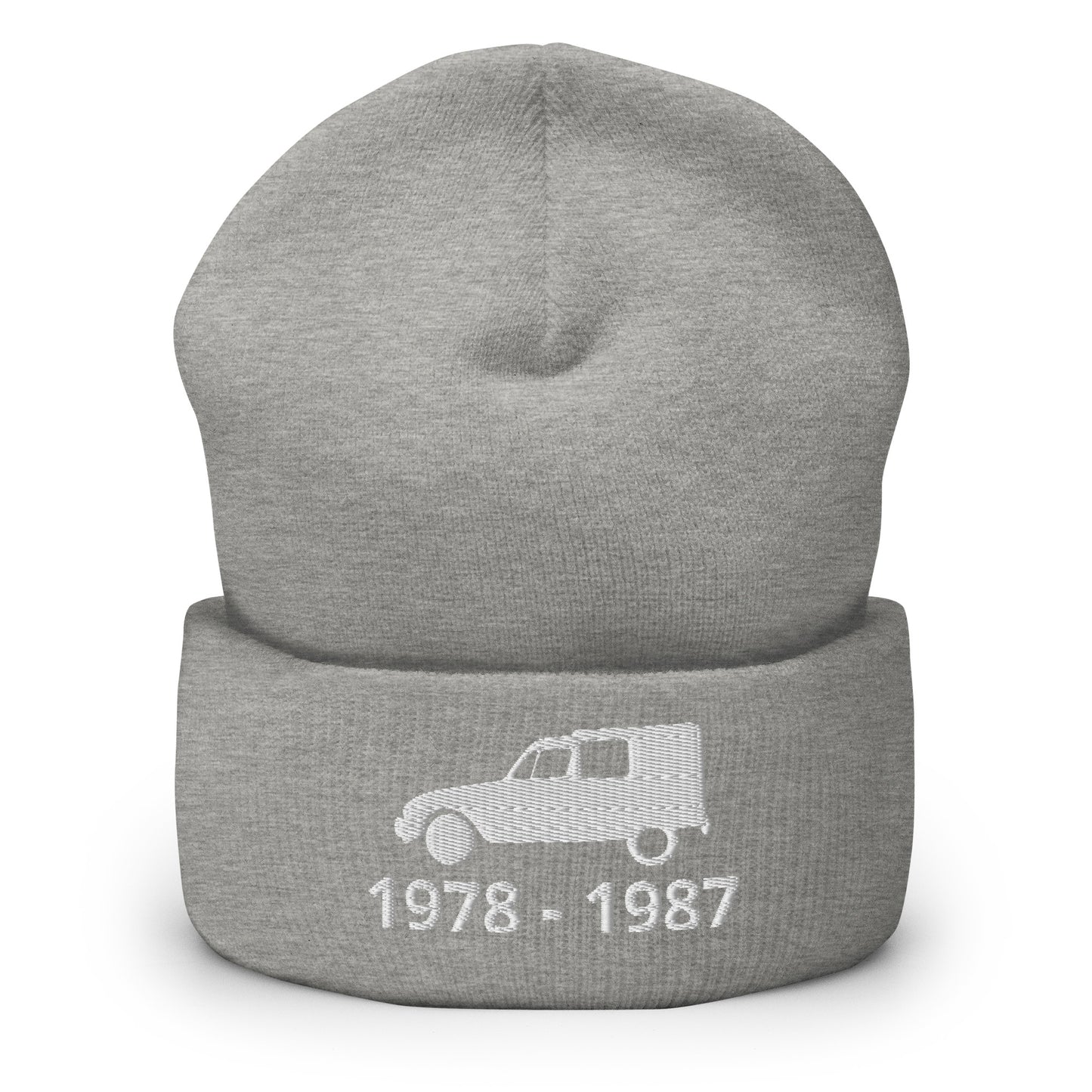 Production period 1978-1987 Citroën Acadiane Beanie with folded brim available in Black, Anthracite and Grey