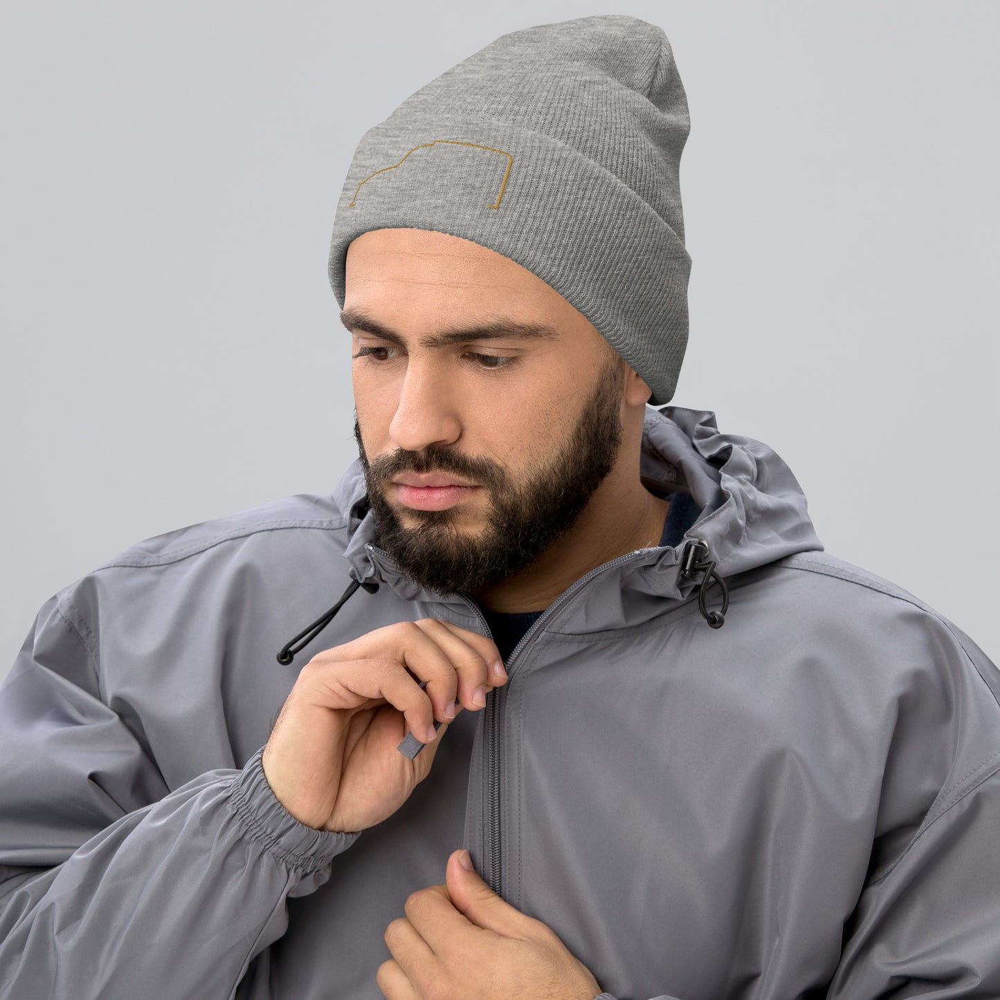 Silhouette Collection – Citroën Fourgonnette Line Art Beanie | Minimalist & Timeless