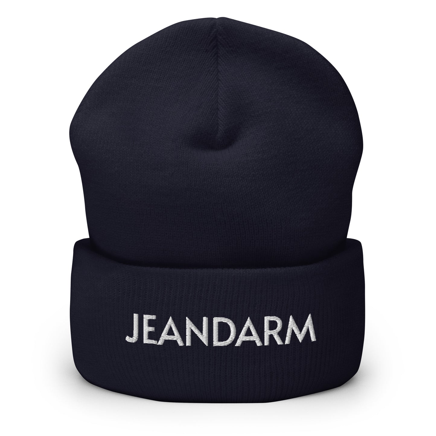 JEANDARM Beanie embroidered with folded edge - Black, Blue, Red, Gray or White