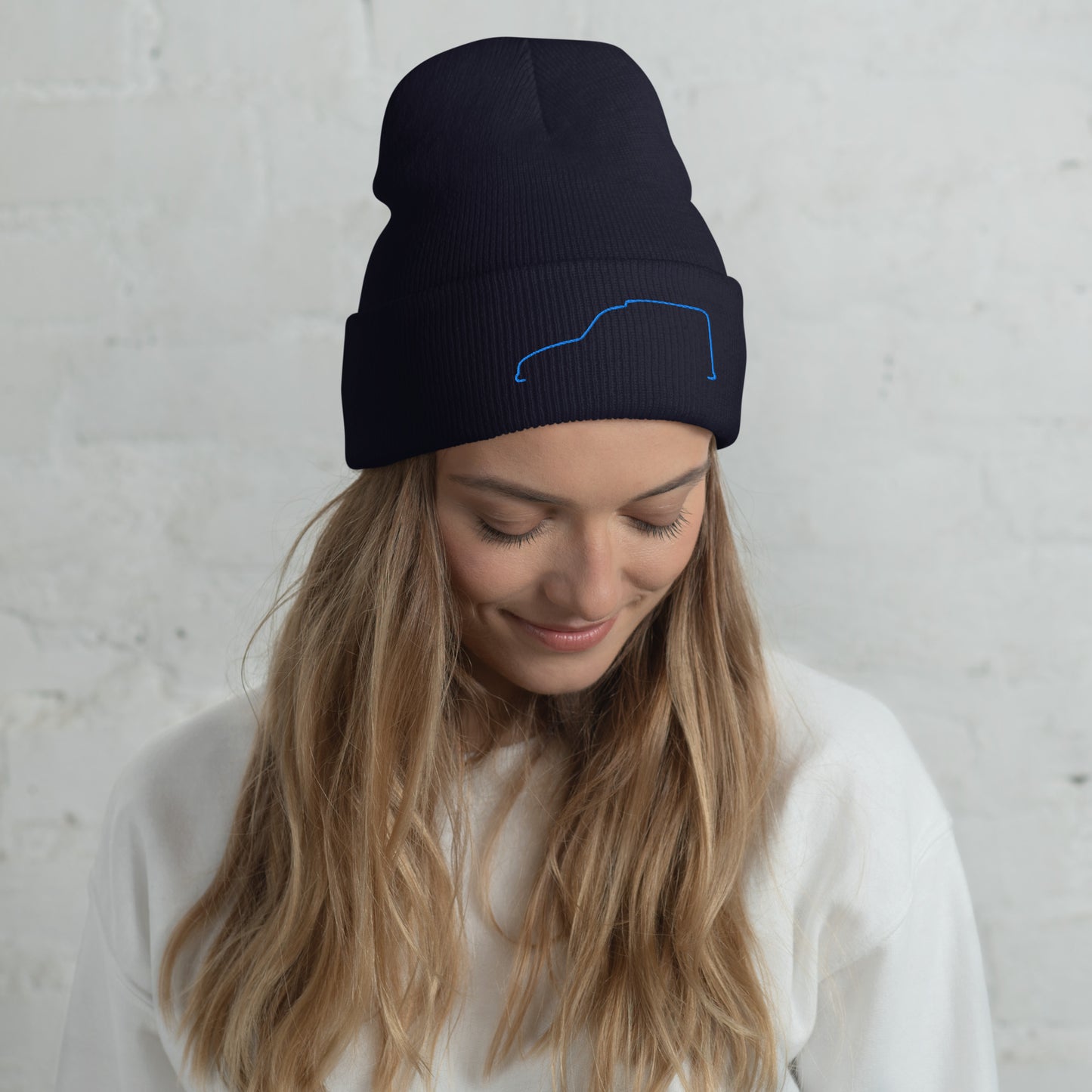 Silhouette Collectie – Citroën Acadiane Lijnkunst Beanie | Minimalistisch & Karaktervol