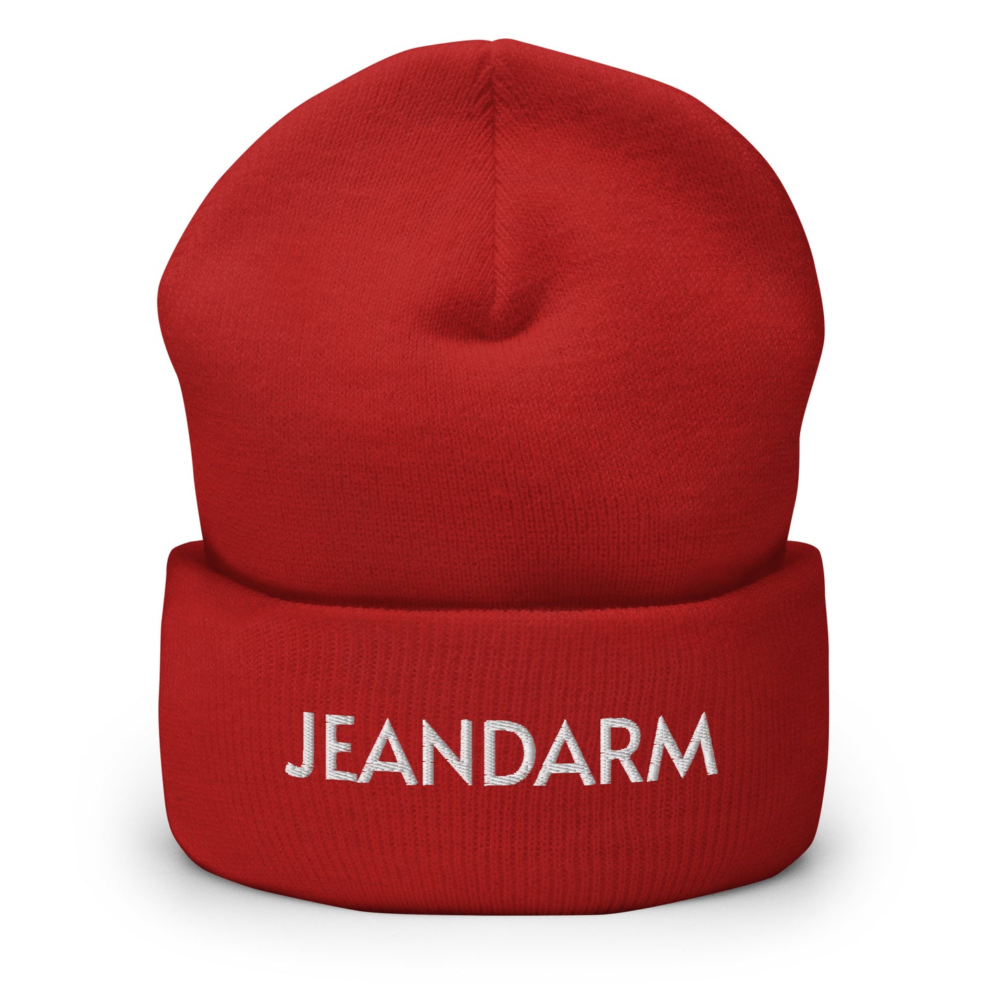 JEANDARM Beanie embroidered with folded edge - Black, Blue, Red, Gray or White