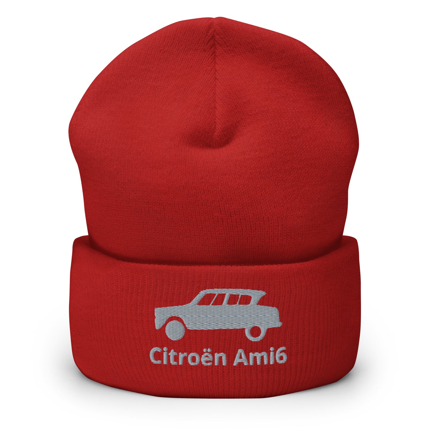 Citroën AMI6 Beanie geborduurd met omgeslagen rand verkrijgbaar in Zwart, Navy, Antraciet, Rood of Wit