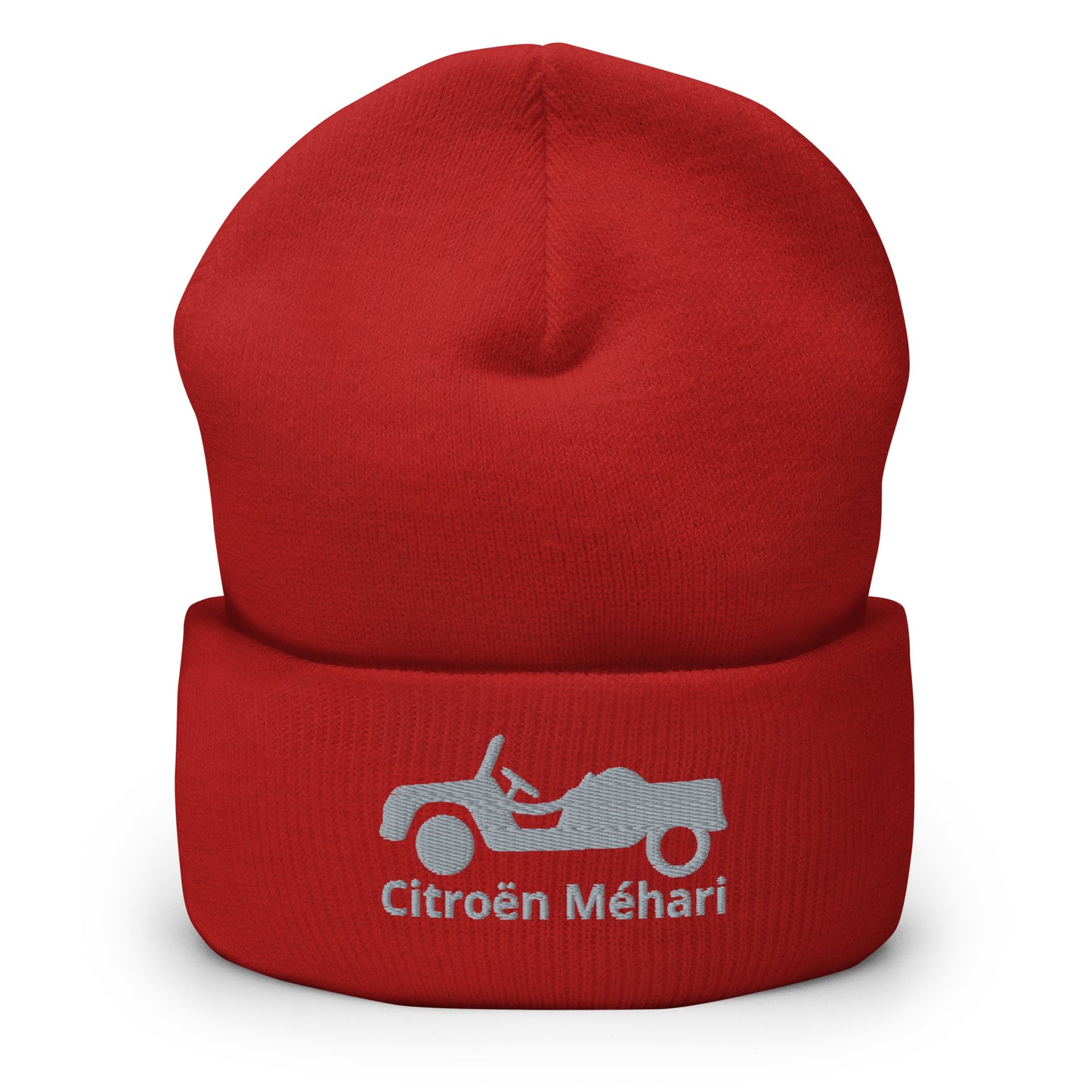 Citroën MEHARI Beanie embroidered with folded edge available in Black, Navy, Anthracite, Red or White