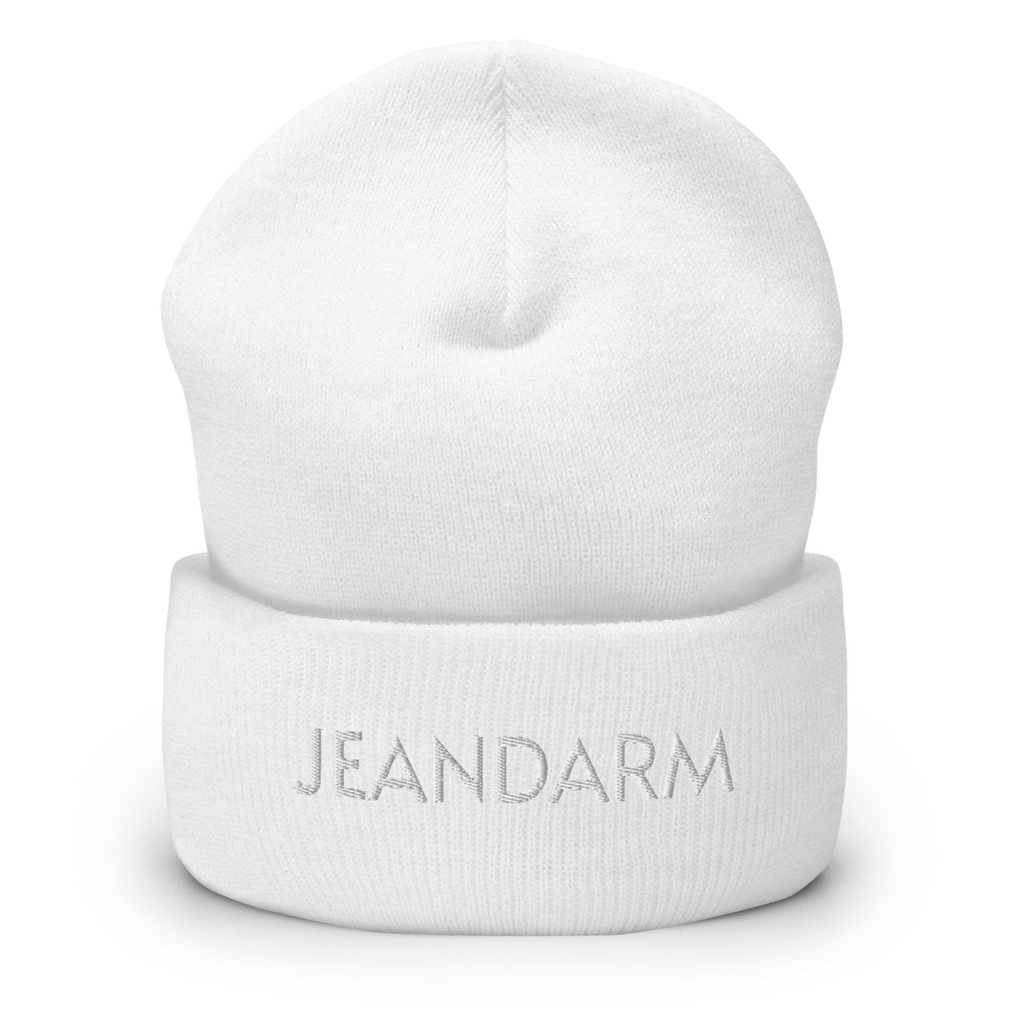 JEANDARM Beanie embroidered with folded edge - Black, Blue, Red, Gray or White