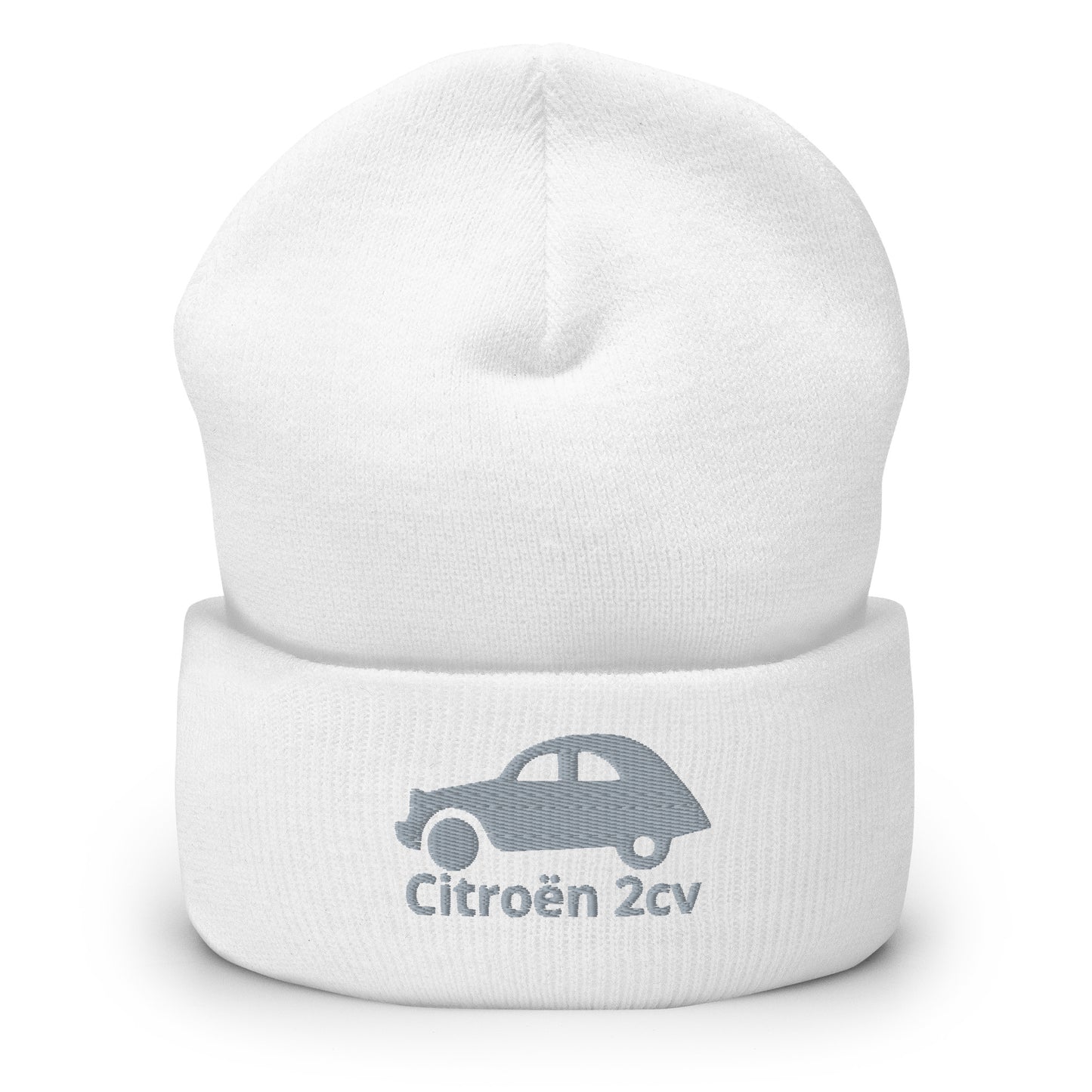 Citroën 2CV Beanie embroidered with folded edge available in Black, Navy, Anthracite, Red or White