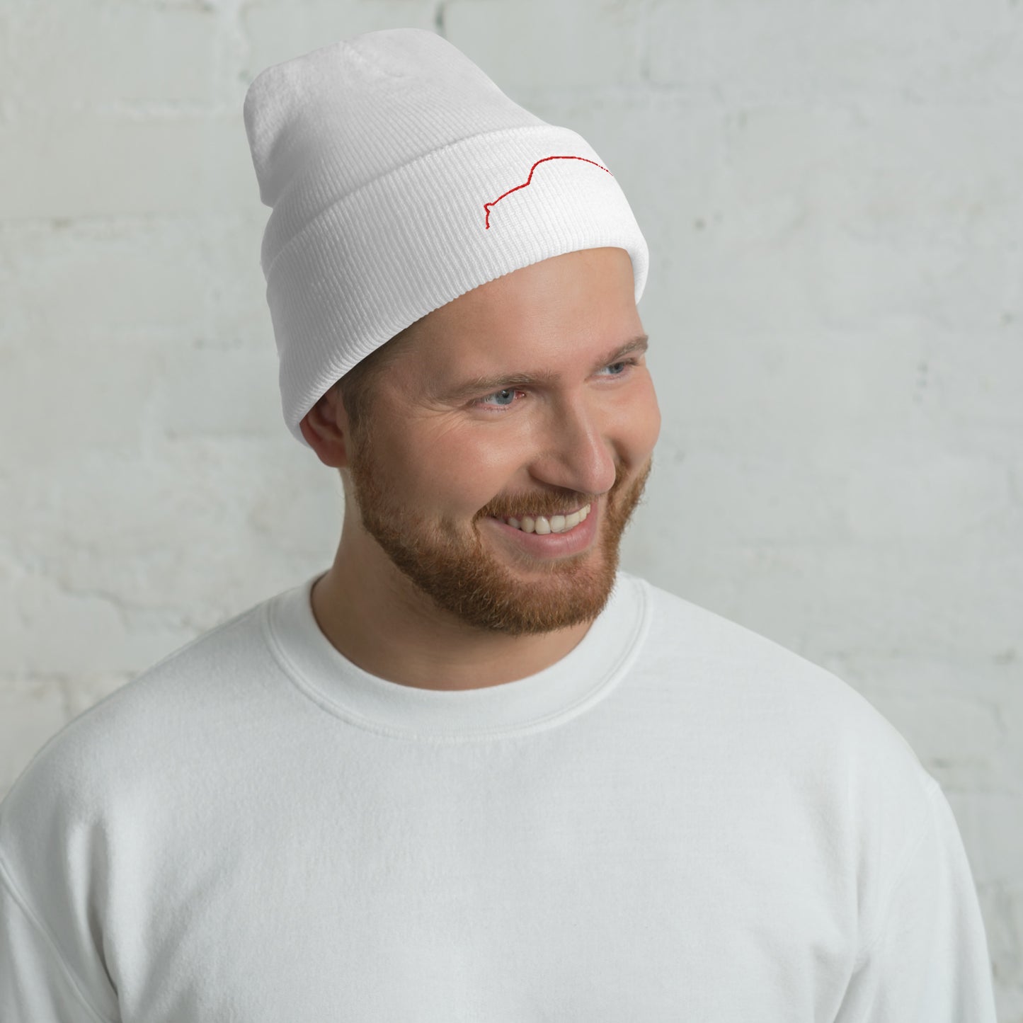 Silhouette Collectie – Citroën 2CV Lijnkunst Beanie | Minimalistisch & Tijdloos