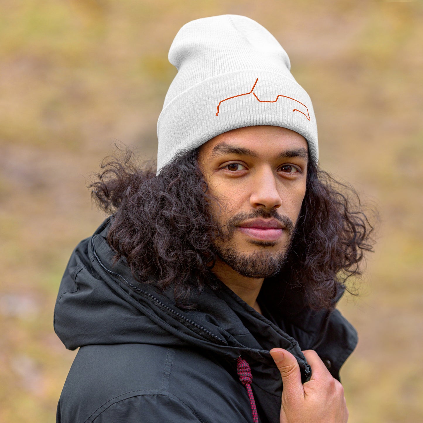 Silhouette Collection – Citroën Méhari Line Art Beanie | Minimalist, Playful & Iconic