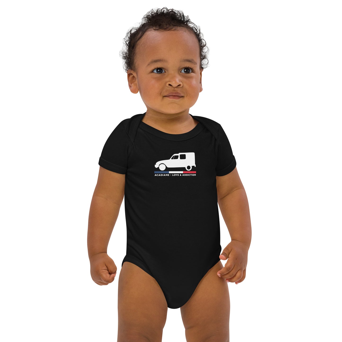 Biologische Baby Romper – “Acadiane Love & Addiction”