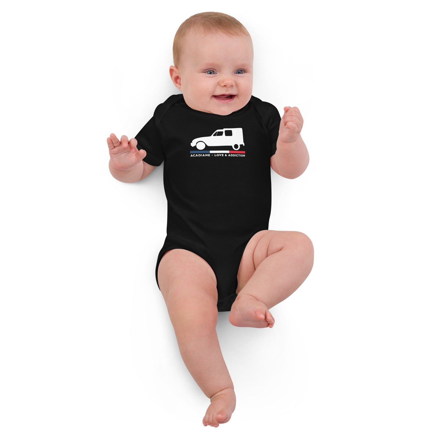 Biologische Baby Romper – “Acadiane Love & Addiction”