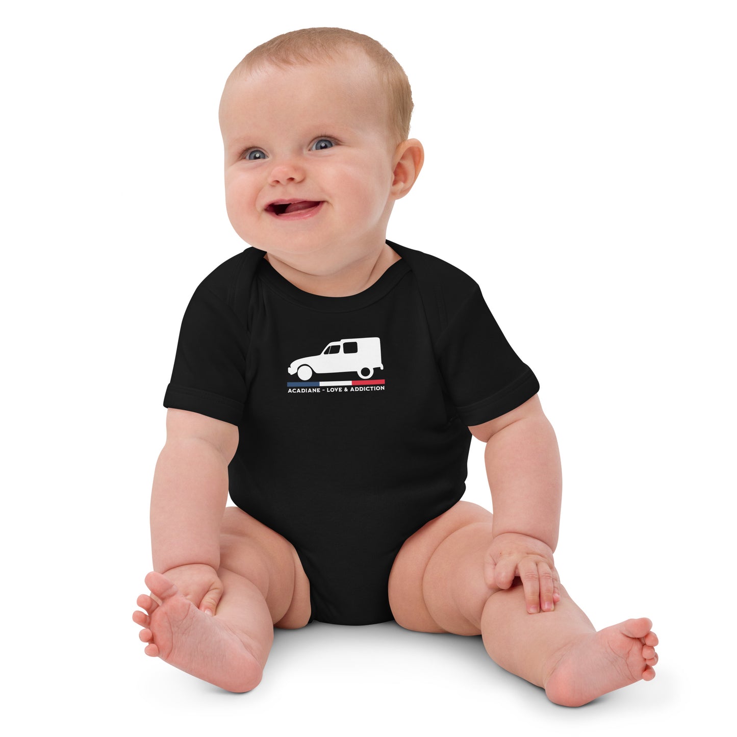 Biologische Baby Romper – “Acadiane Love & Addiction”