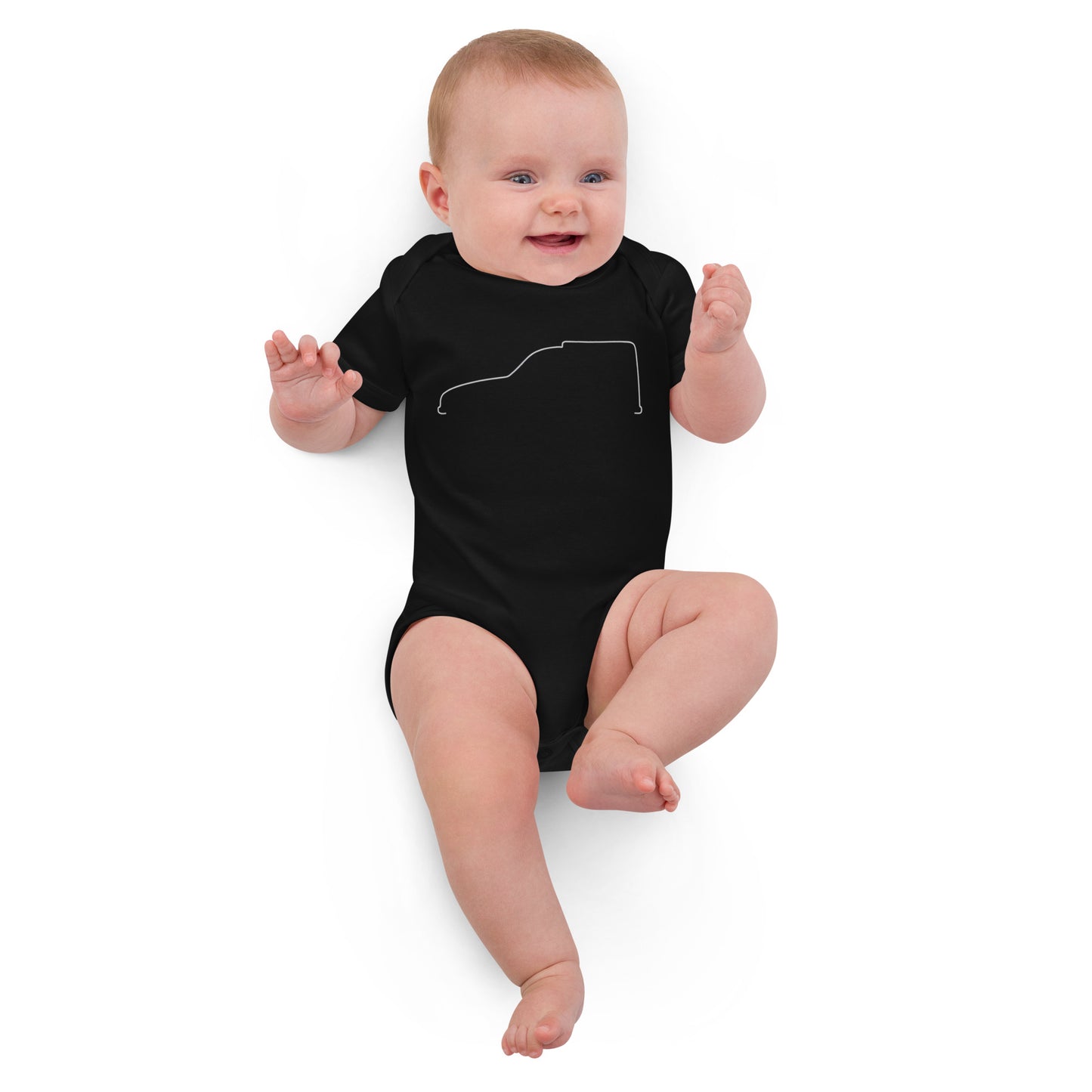 Biologische Baby Bodysuit – Silhouette Collectie – Citroën Acadiane Lijnkunst