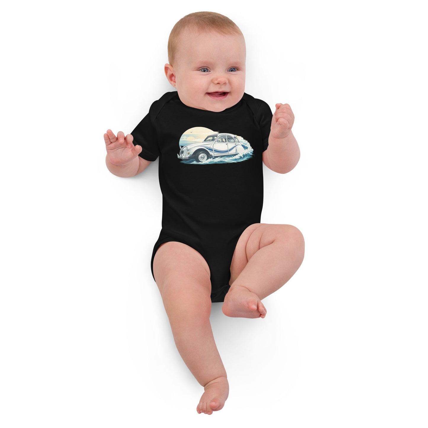 Citroën 2CV France 3 Baby Bodysuit – Nautical Retro Illustration | Specials Collection
