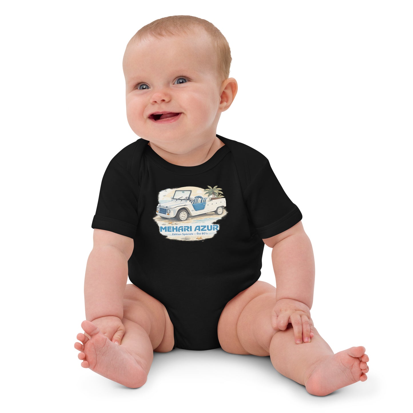 Baby Bodysuit Citroën Méhari Azur – Beach & Retro Illustration | Specials Collection