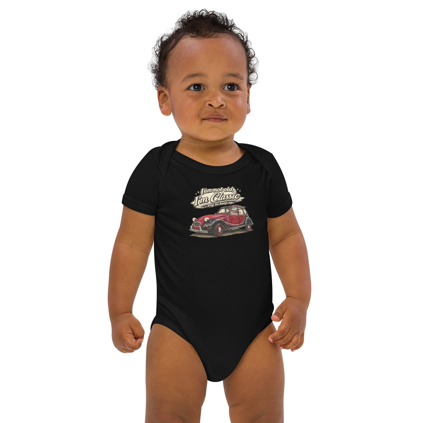 Baby Bodysuit 2CV Charleston – “I’m Classic” Retro Illustratie | Classic Collectie