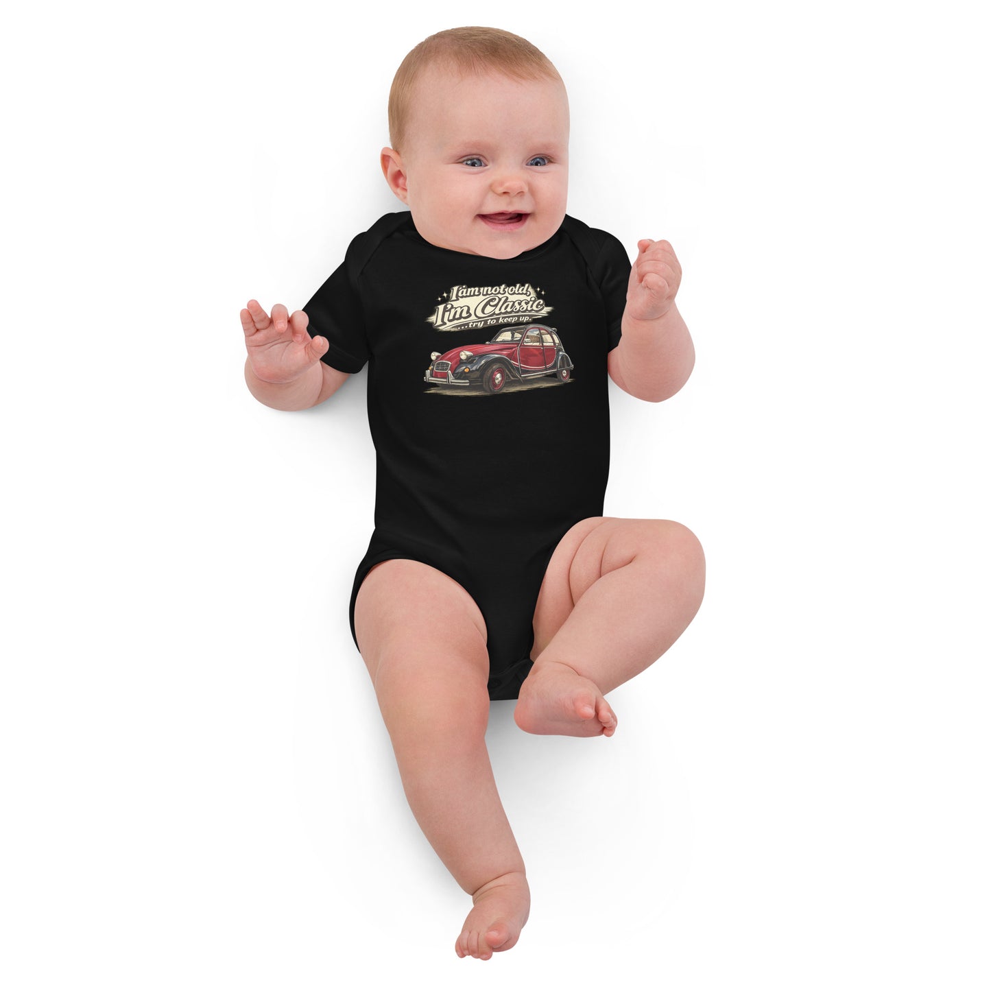 Baby Bodysuit 2CV Charleston – “I’m Classic” Retro Illustratie | Classic Collectie