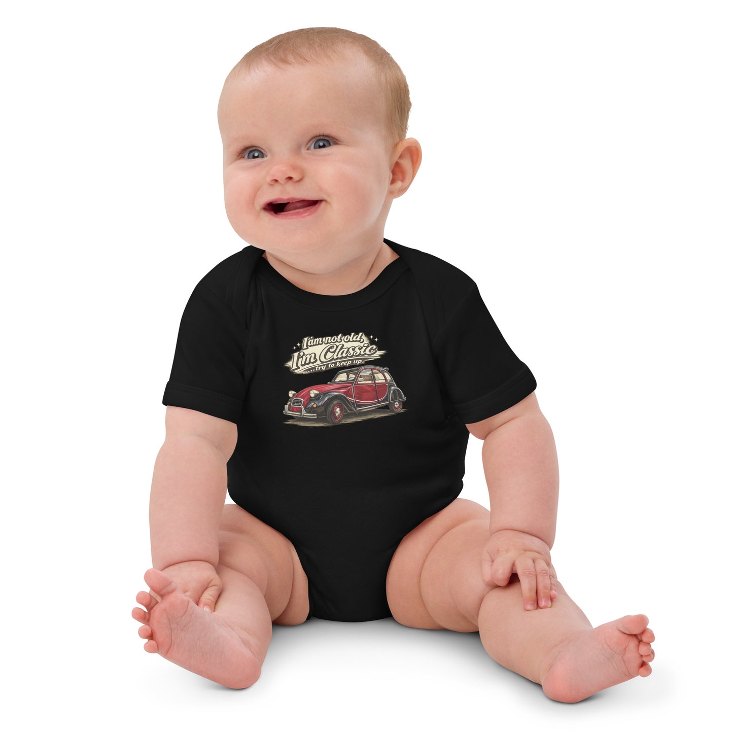 Baby Bodysuit 2CV Charleston – “I’m Classic” Retro Illustratie | Classic Collectie