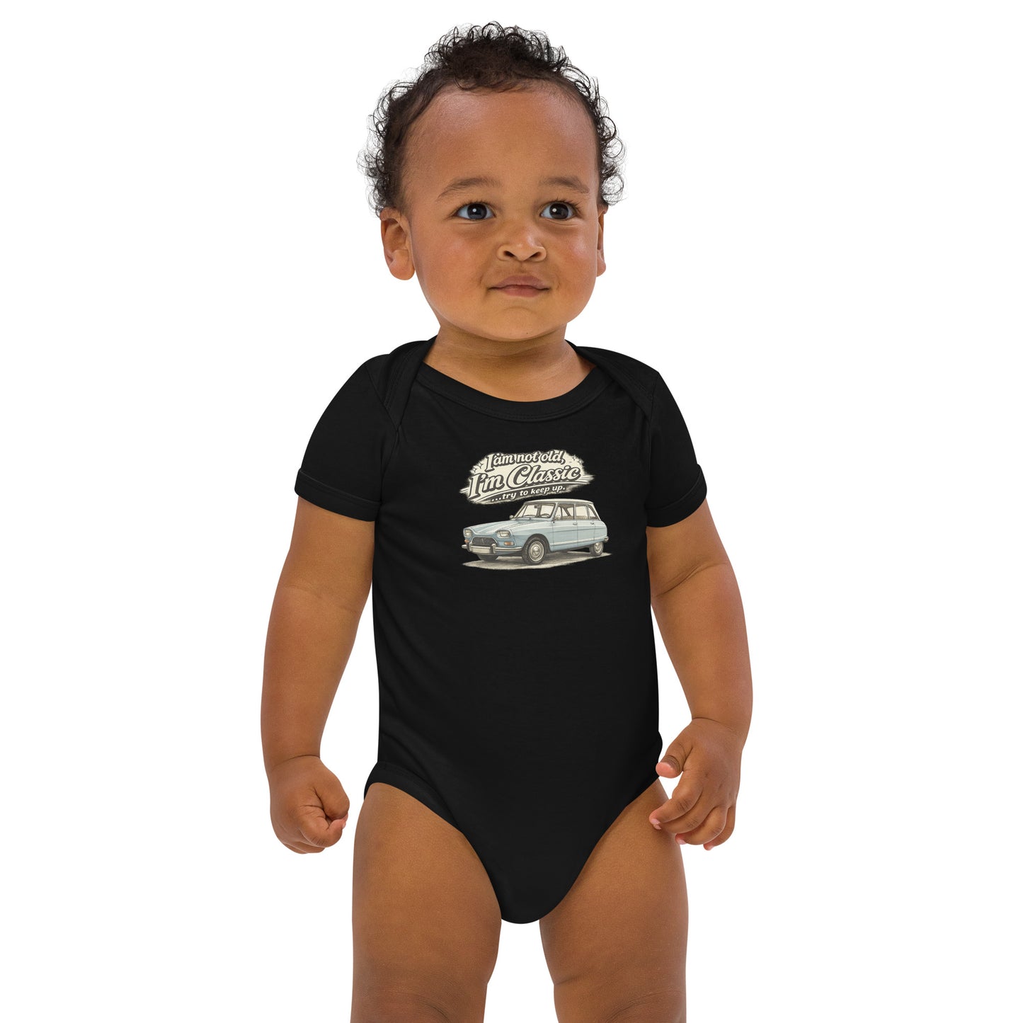 Body bébé Citroën Ami 8 – Illustration rétro « Je suis classique » | Collection Classique