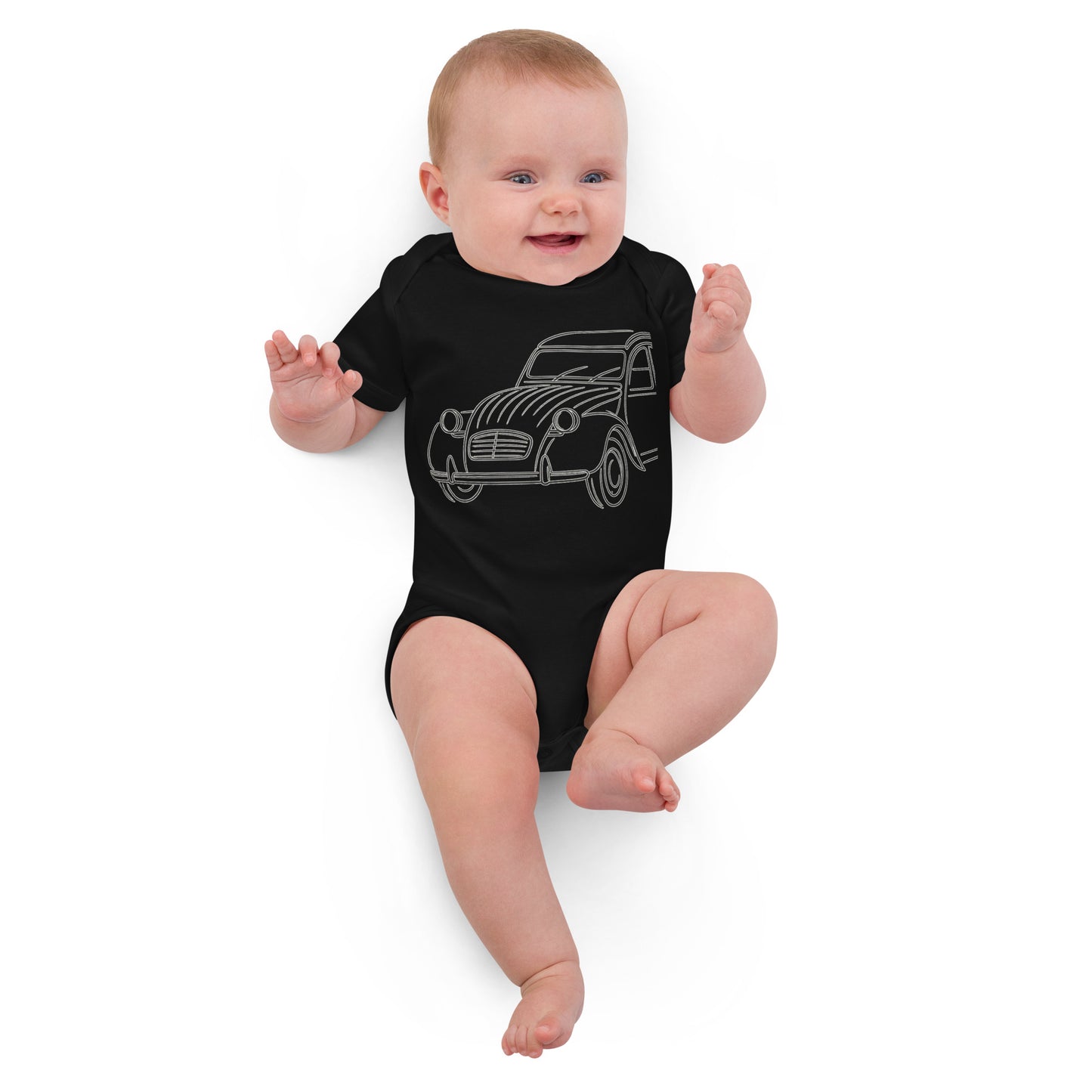 Baby Romper "2CV Line Art" – Organic Cotton | Citroën 2CV Collection