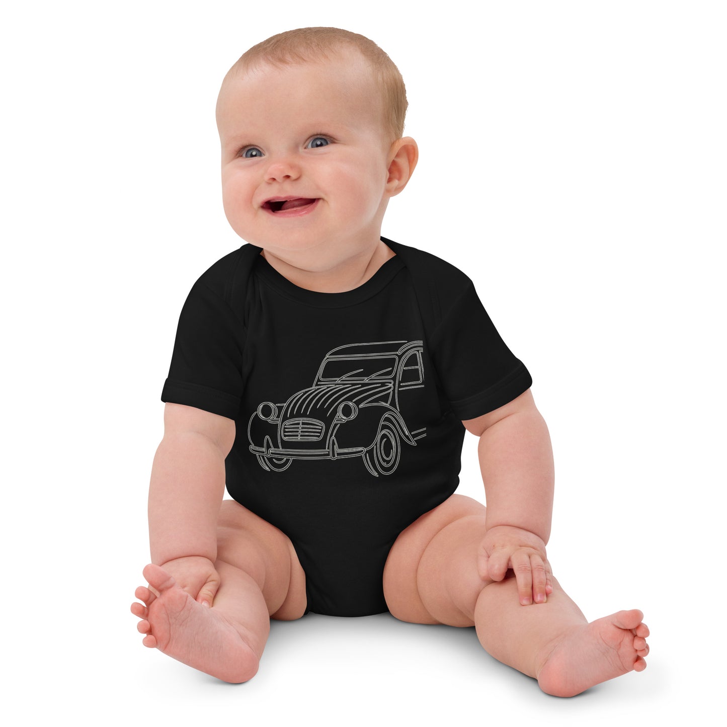 Baby Romper "2CV Line Art" – Organic Cotton | Citroën 2CV Collection