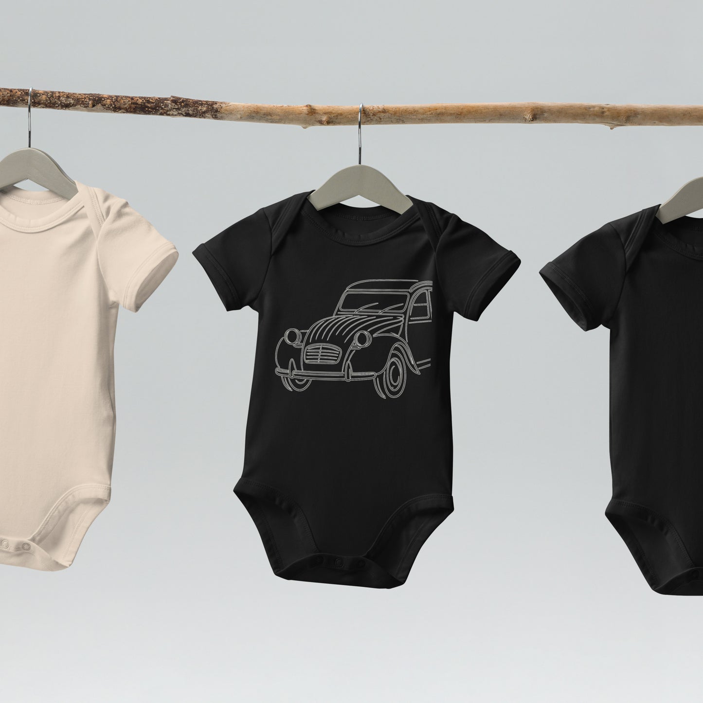 Baby Romper "2CV Line Art" – Organic Cotton | Citroën 2CV Collection