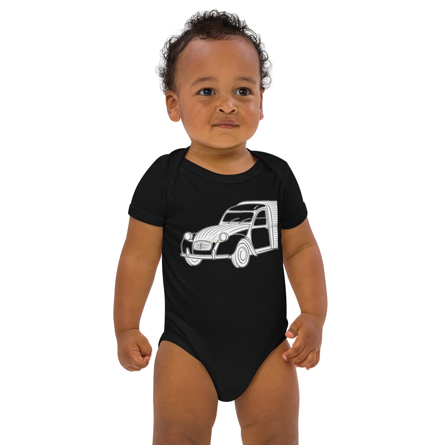 Baby Romper "2CV Fourgonnette Line Art" - Organic Cotton | Citroën Fourgonnette Collection