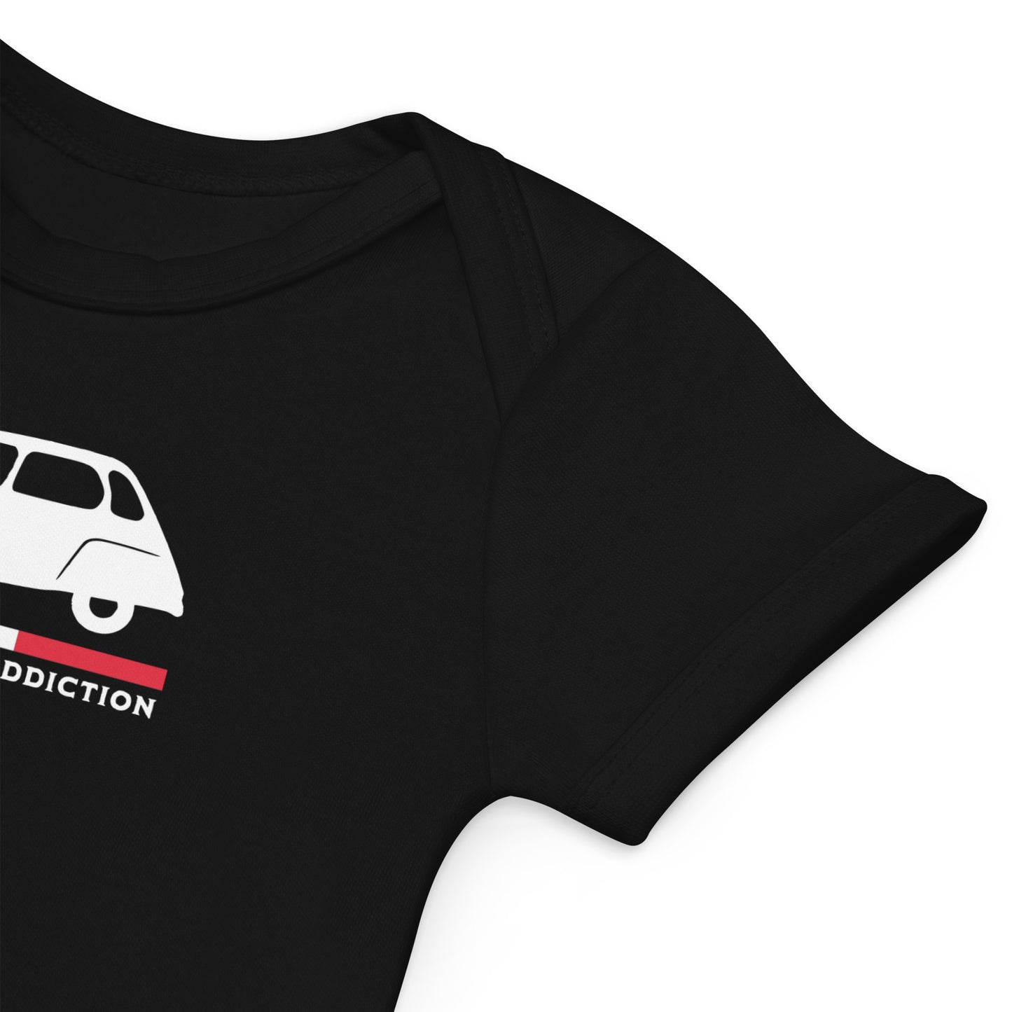 Grenouillère bébé bio – « Dyane Love & Addiction »