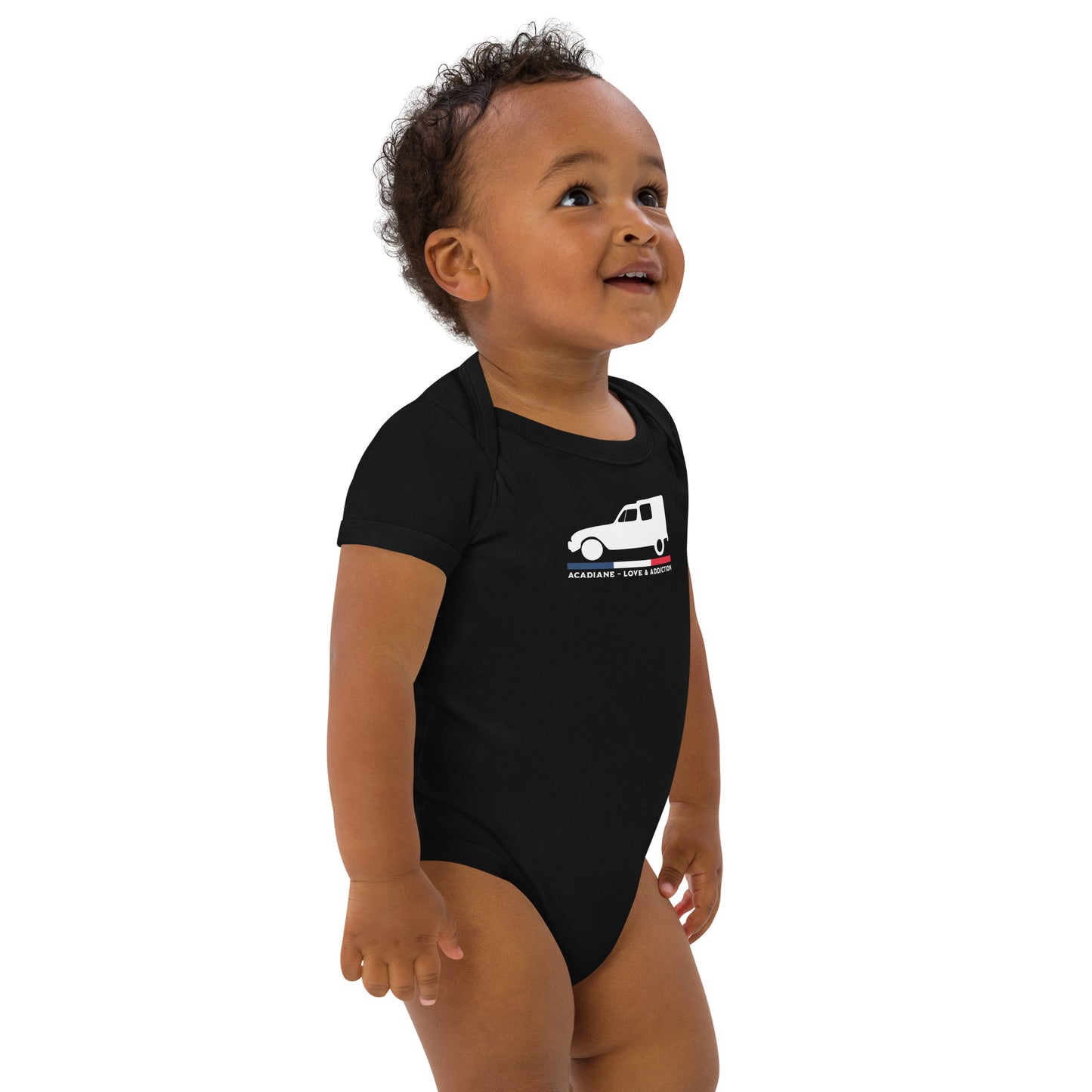 Biologische Baby Romper – “Acadiane Love & Addiction”