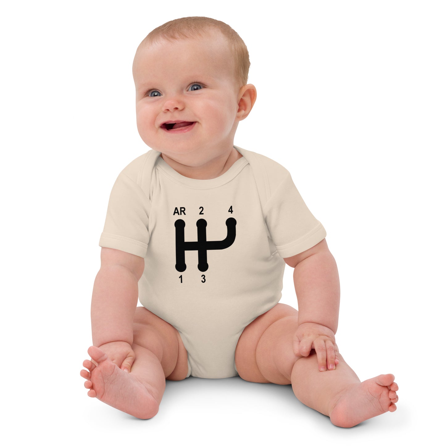 Biologische Baby Romper – Citroën A-Type “Schakelschema”