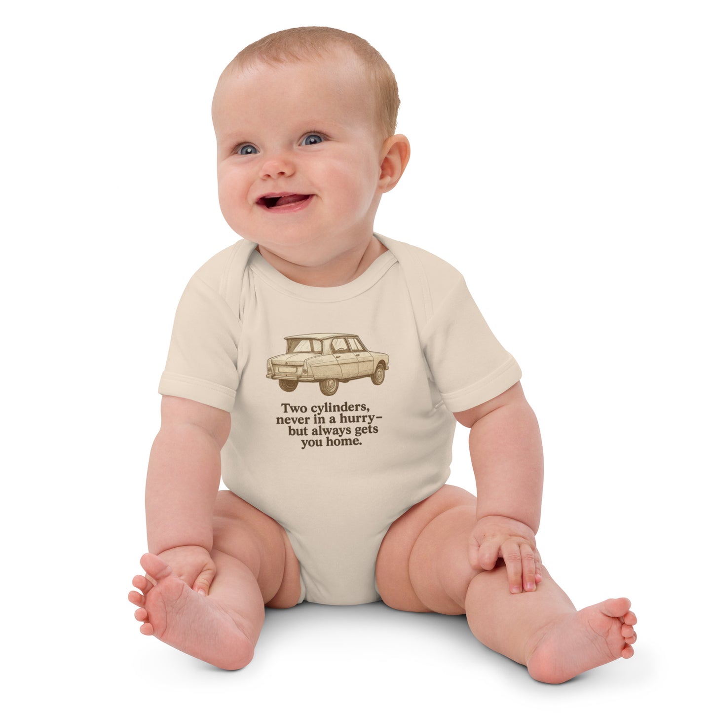 Organic Baby Romper – Citroën Ami “Two Cylinders”
