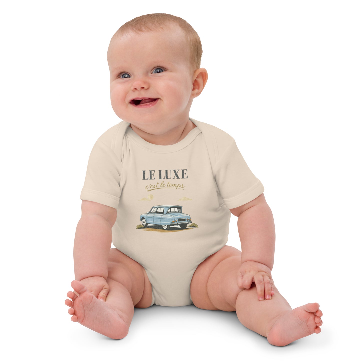 Le Body Bébé Luxe en Coton Bio – Citroën Ami 6 | Charme Rétro Français Ludique