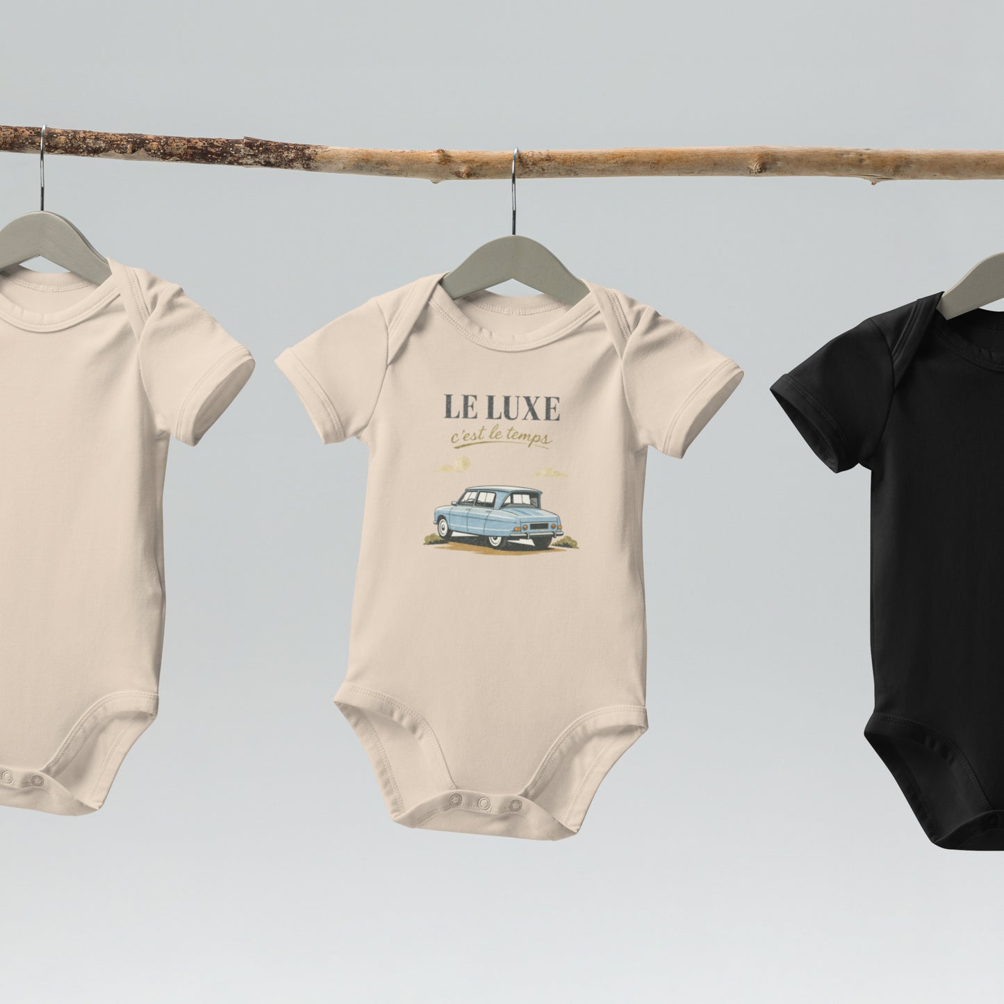 Le Body Bébé Luxe en Coton Bio – Citroën Ami 6 | Charme Rétro Français Ludique