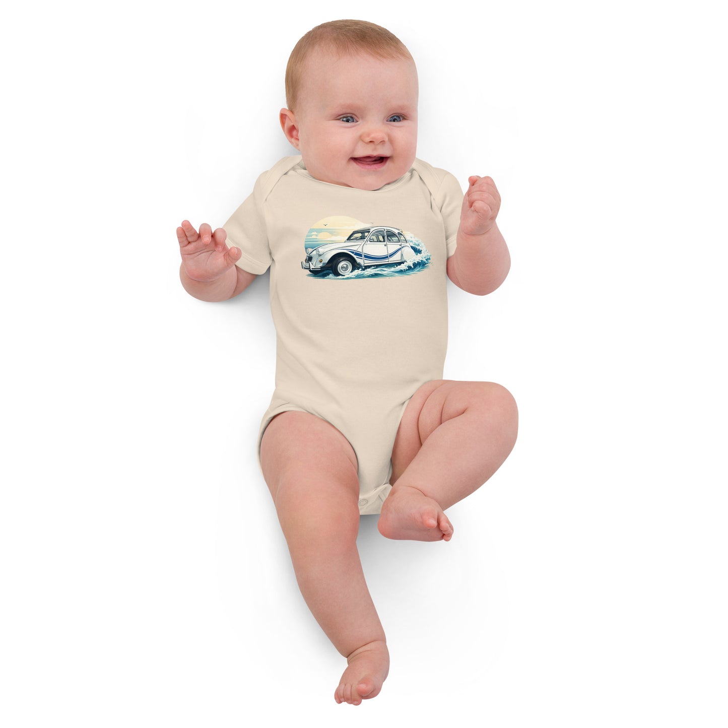 Citroën 2CV France 3 Baby Bodysuit – Nautical Retro Illustration | Specials Collection