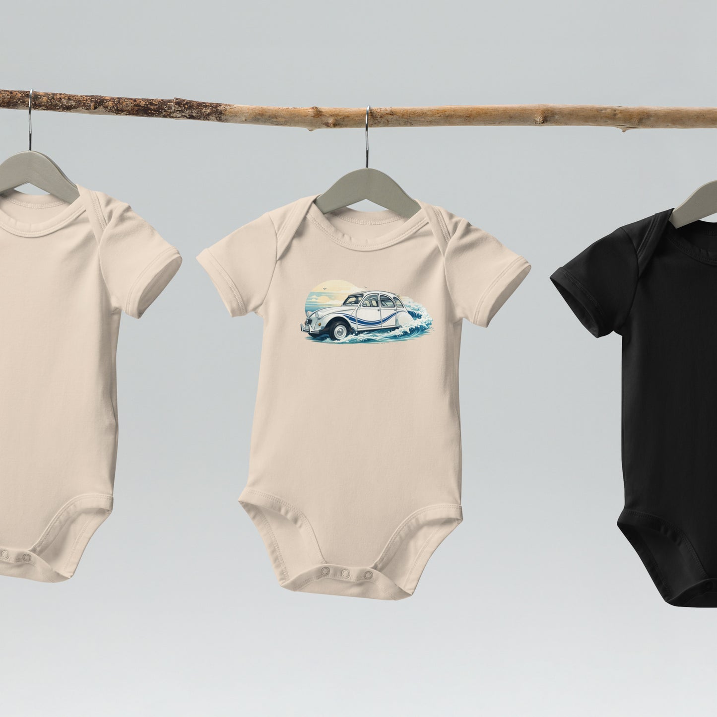 Citroën 2CV France 3 Baby Bodysuit – Nautical Retro Illustration | Specials Collection