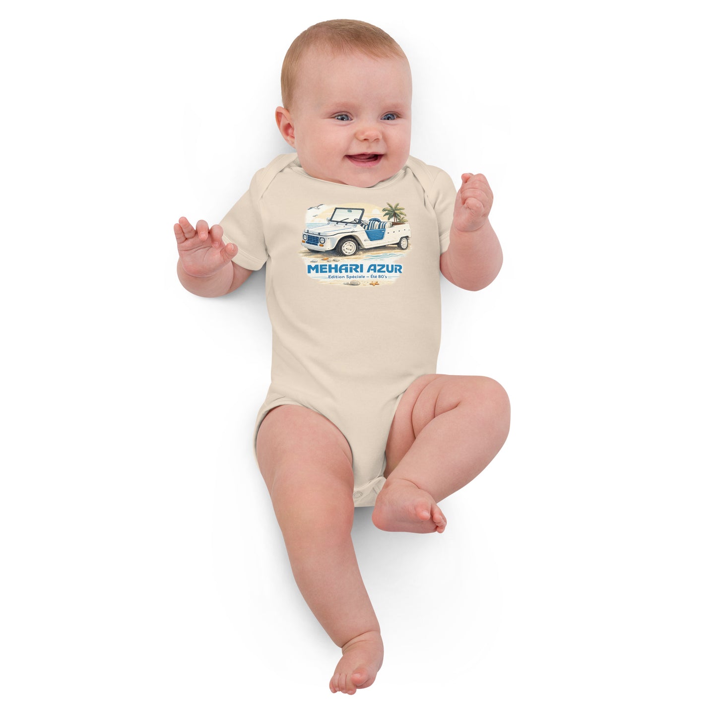 Baby Bodysuit Citroën Méhari Azur – Beach & Retro Illustration | Specials Collection