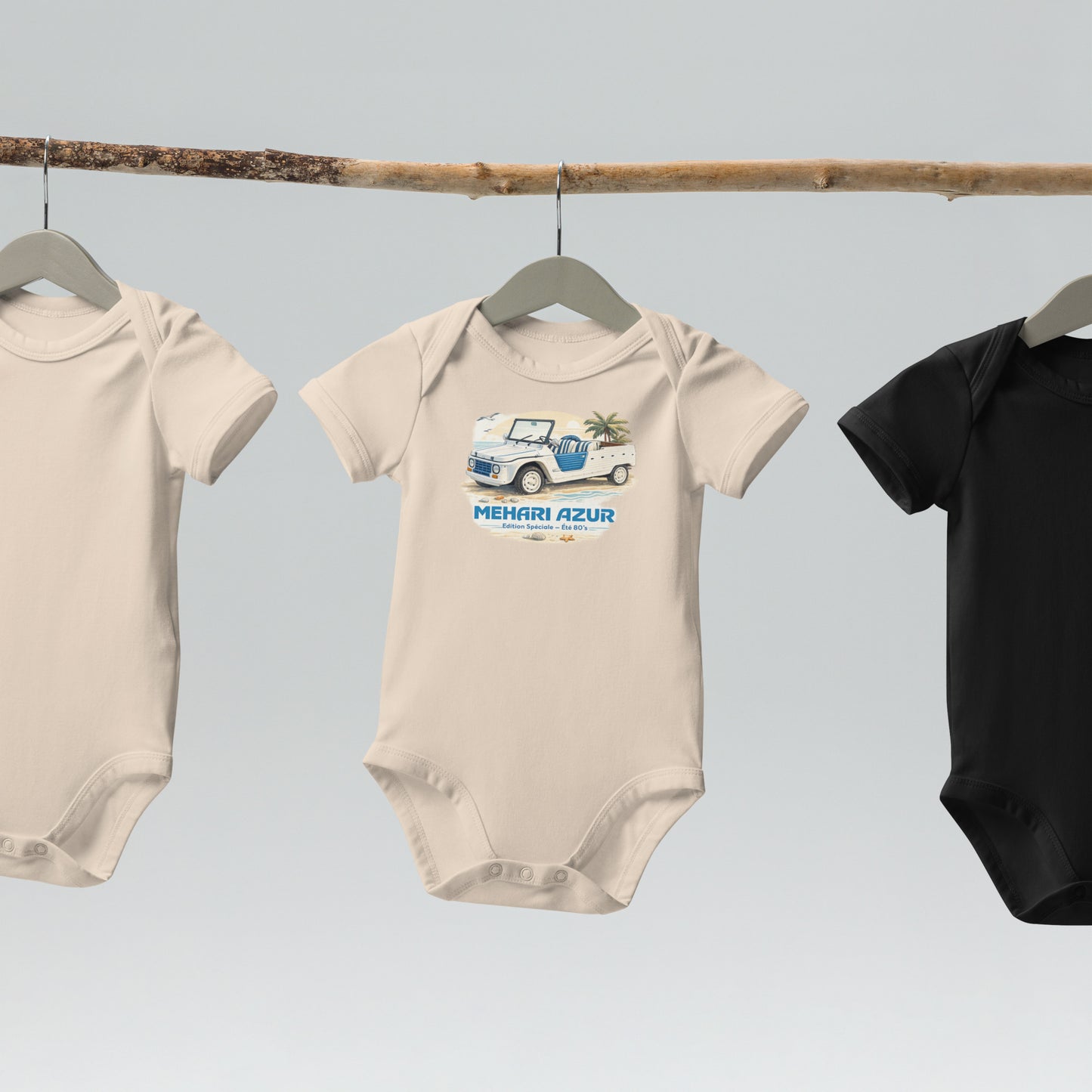Baby Bodysuit Citroën Méhari Azur – Beach & Retro Illustration | Specials Collection