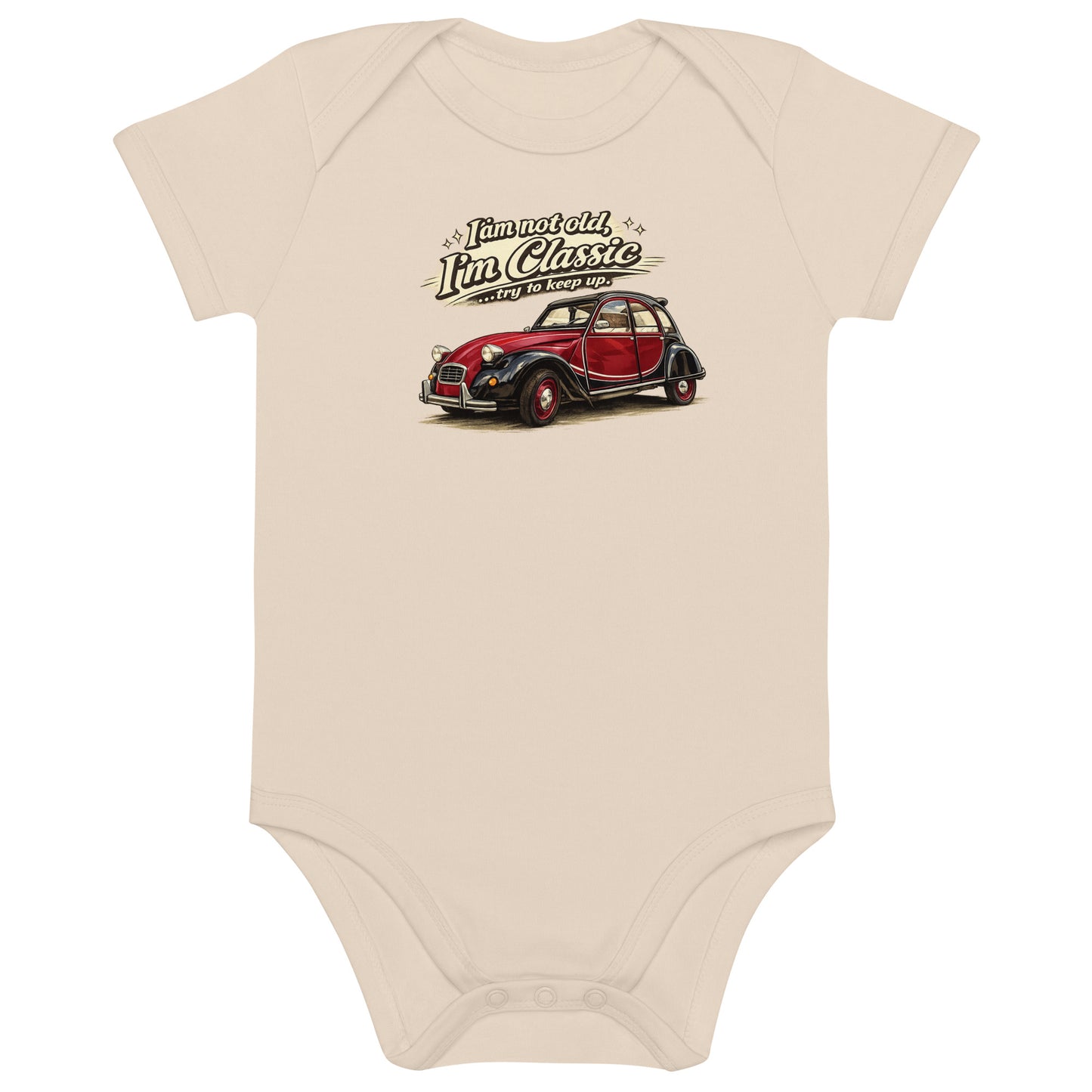 Baby Bodysuit 2CV Charleston – “I’m Classic” Retro Illustratie | Classic Collectie